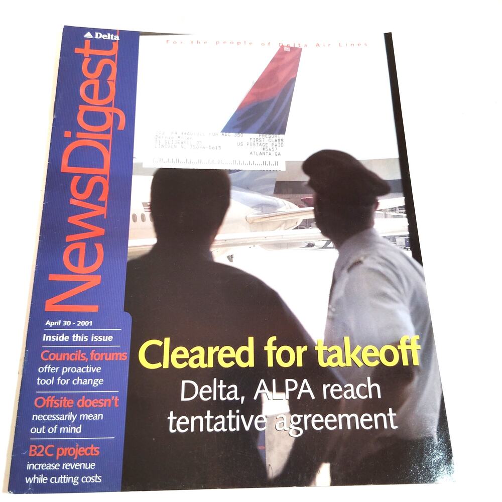 Delta News Digest - April 30, 2001 - Cleared for Takeoff Magazine